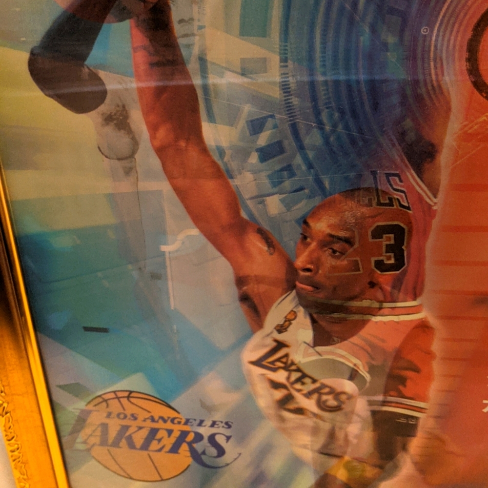 Hologram of Kobe Bryant, Michael Jordan, Lebron Basketball picture